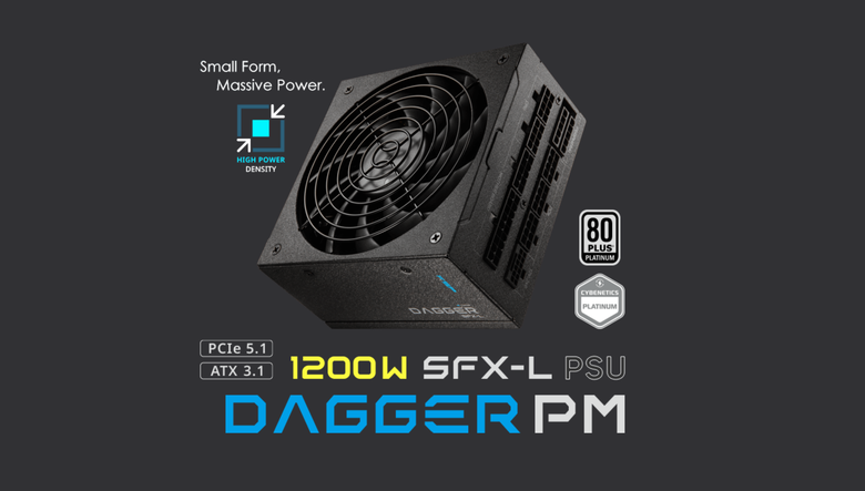全漢 FSP 推出 DAGGER PM 1200W 雙白金 SFX-L 電源供應器 提供 SFF 小主機安裝高階顯卡能力
