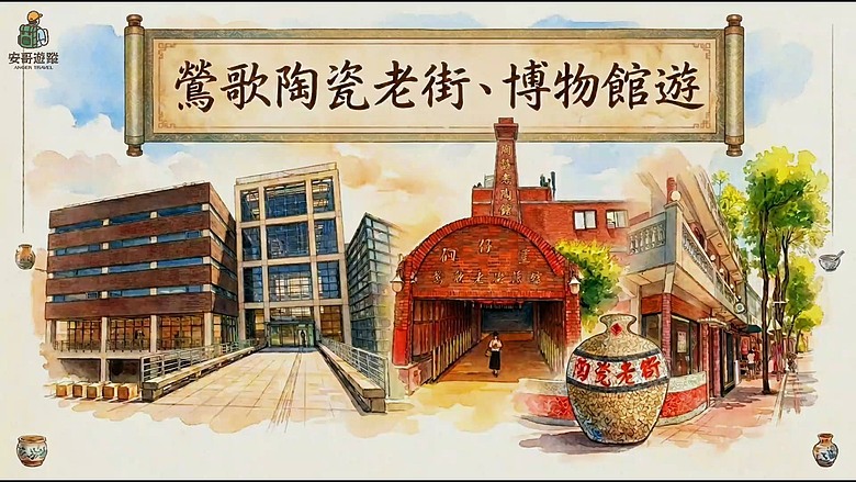 【鶯歌陶瓷老街、🏬博物館遊】搭乘三鶯線來此，新舊文藝混合,超好逛的。 #安哥遊蹤