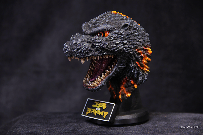 哥吉拉1995(紅蓮哥吉拉) 頭雕 塗裝製作 分享