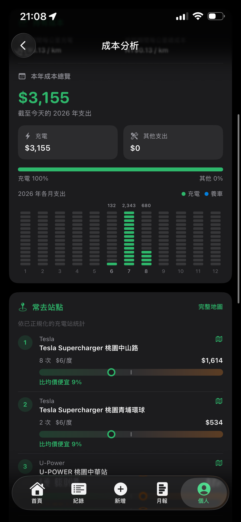 [分享] 自己做了一個整理充電帳單的 App：Kwhit