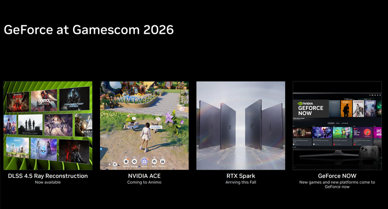 NVIDIA 在 Gamescom 推出 DLSS 4.5 光線重建功能 還有 RTX Spark 筆電平台遊戲支援等更多消息