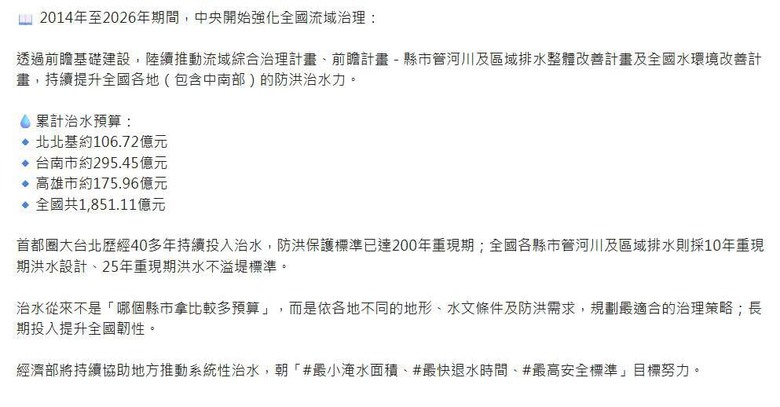台南那麼多治水預算，錢去哪裡了？？