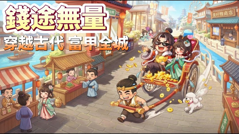 《錢途無量》8月14日更新 穿越古代開啟致富人生 | 從街邊小店白手起家 帶著現代知識研發珍珠奶茶、火鍋、肥皂等爆款商品 拓展商業版圖 | 招募秦始皇、沈萬三 歷史名士 邂逅楊玉環、武則天 傳奇佳人