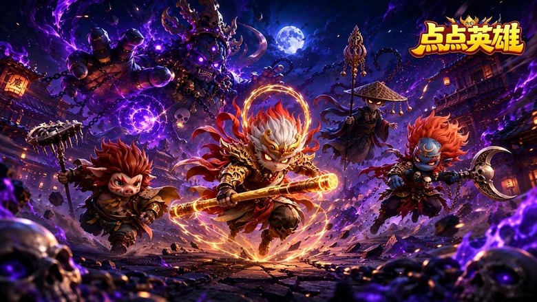 《點點英雄》7月31日 開啟測試 暗黑心魔西遊放置卡牌 | 創角立領SP孔雀大明王 十萬高抽 | 顛覆經典劇情 師徒心魔化身妖王 三界浩劫全面爆發！收集百位神魔自由布陣 踏上拯救三界的史詩冒險