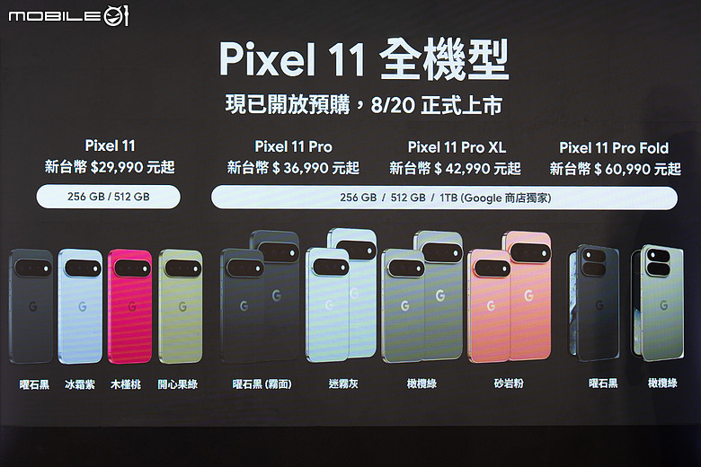 Google Pixel 11 系列、Pixel Watch 5 登台,外觀售價一次看!