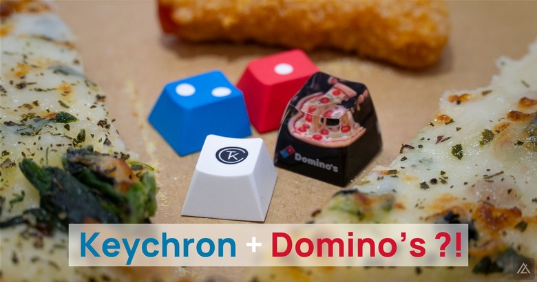 「開箱」達美樂×Keychron 聯名鍵帽 Pizza 套餐 -  買鍵帽送 pizza？！