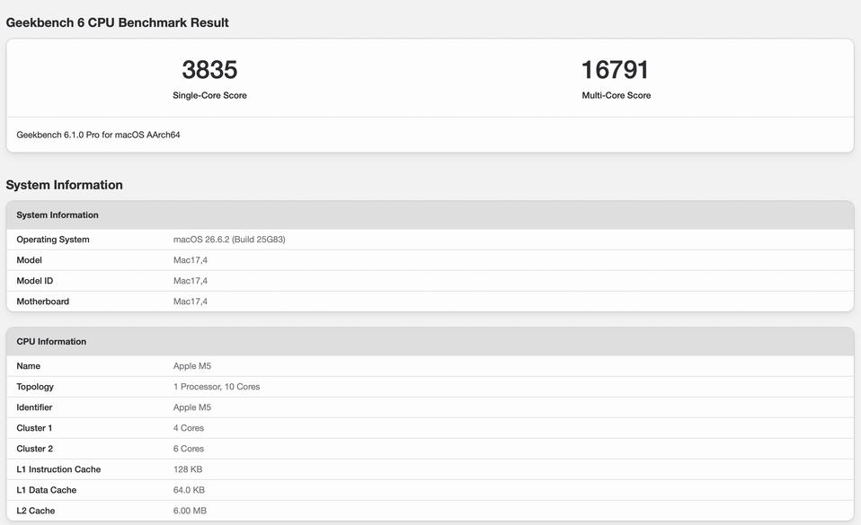 Apple MacBook Air 15 M5｜M5 效能表現如何？從 M4 升級值得嗎？