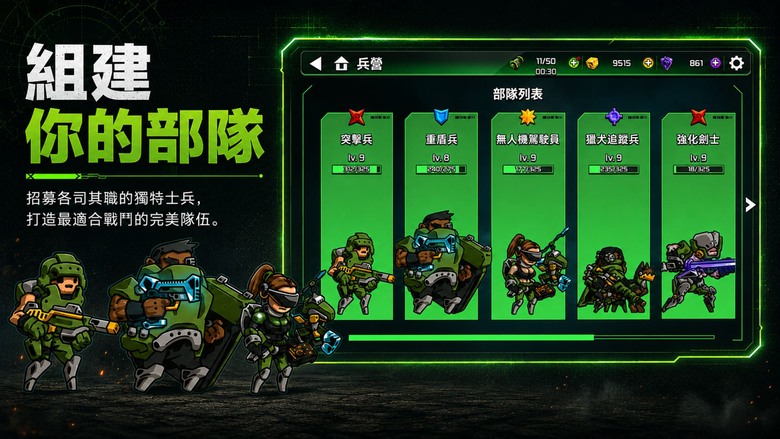 《Soldier Defense》士兵防禦 8月20日 正式上線 結合快節奏動作、Roguelike技能卡牌與策略養成 極限生存戰 | 操控英雄走位閃避、隨機技能 搭配強力戰術裝備 迎戰史詩級BOSS