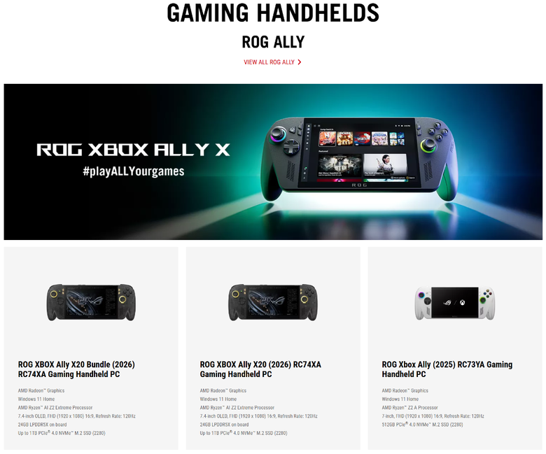 ROG Xbox Ally X20 同捆價格公布~單機版不賣台灣~