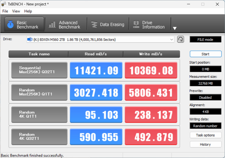 【開箱簡測】Biwin M560 PCIe Gen5.0 x4 NVMe HMB 2TB SSD 效能簡測 (圖多)