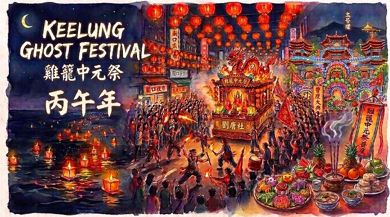 【🎯丙午年🐓 雞籠中元祭】今晚基隆是✨不夜城，熱鬧踩街遊行 !    #安哥遊蹤