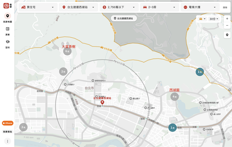 大直香榭 vs 西湖園