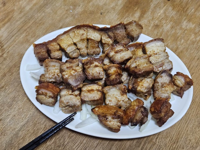 氣炸鍋料理 超好吃脆皮五花肉