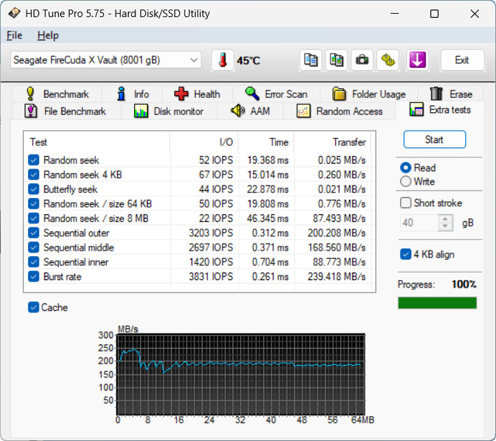 【開箱簡測】Seagate FireCuda X Vault 8TB 效能簡測 (圖多)