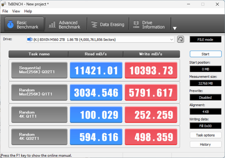 【開箱簡測】Biwin M560 PCIe Gen5.0 x4 NVMe HMB 2TB SSD 效能簡測 (圖多)