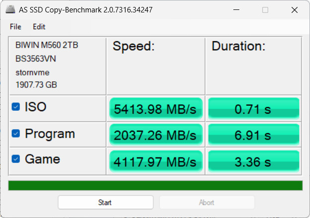 【開箱簡測】Biwin M560 PCIe Gen5.0 x4 NVMe HMB 2TB SSD 效能簡測 (圖多)