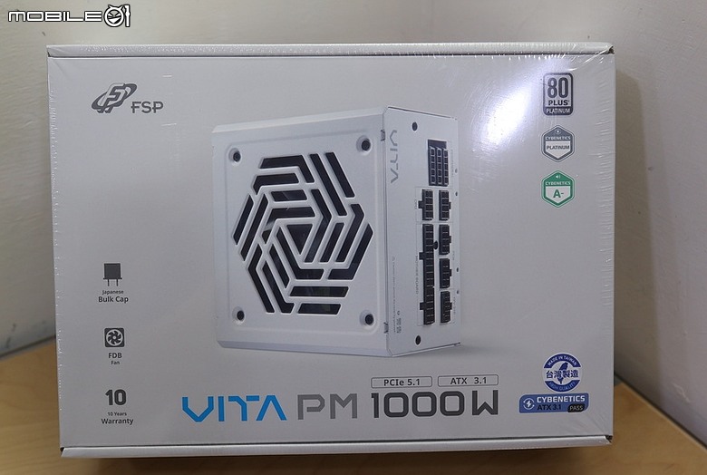 點我看大圖 高CP值便宜千瓦白金白色登場 FSP 全漢 VITA 1000W PM