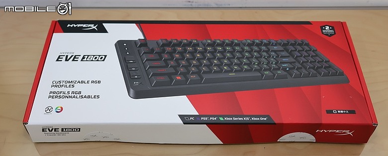 點我看大圖 HP HyperX 平價薄膜電競鍵盤 Eve 1800