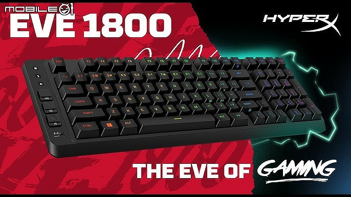 點我看大圖 HP HyperX 平價薄膜電競鍵盤 Eve 1800
