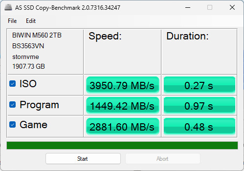【開箱簡測】Biwin M560 PCIe Gen5.0 x4 NVMe HMB 2TB SSD 效能簡測 (圖多)