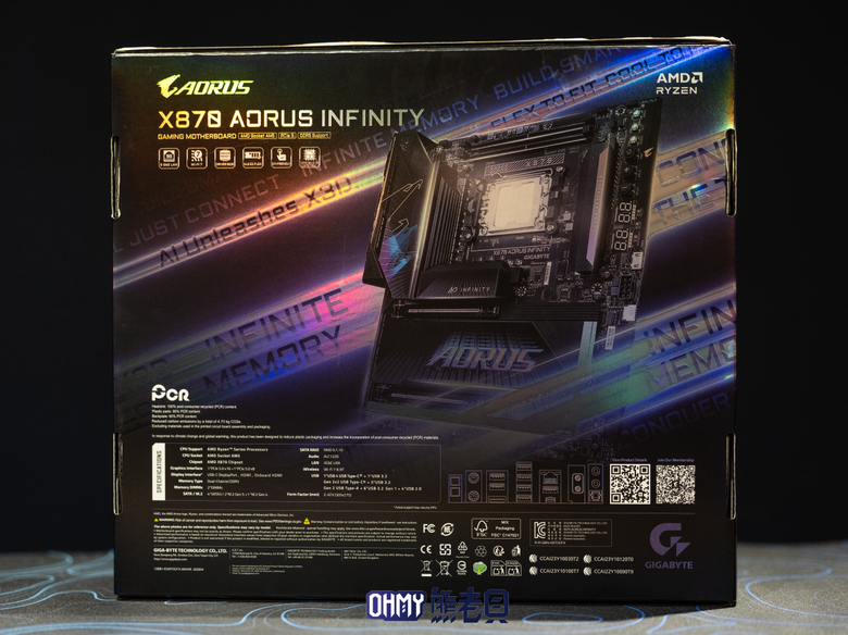40週年超頻特仕板 技嘉 X870 AORUS INFINITY