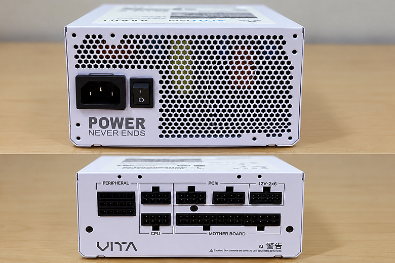 點我看大圖 高CP值便宜千瓦白金白色登場 FSP 全漢 VITA 1000W PM