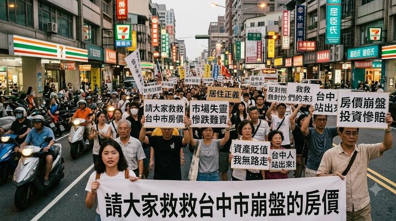 慘!請多多們救救台中,台中房價崩盤如癌細胞擴散全台