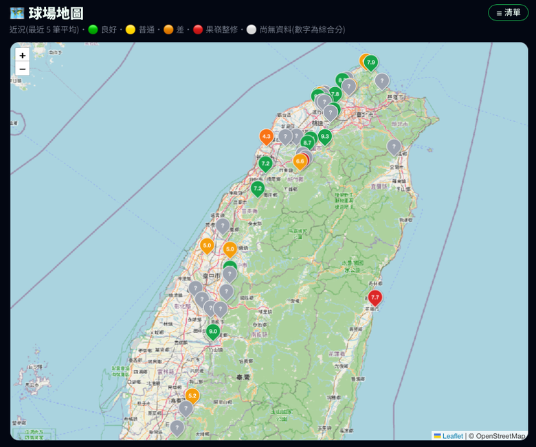 被果嶺鋪沙雷過幾次,自己寫了一個查全台球場近況的免費網站,想聽聽球友意見