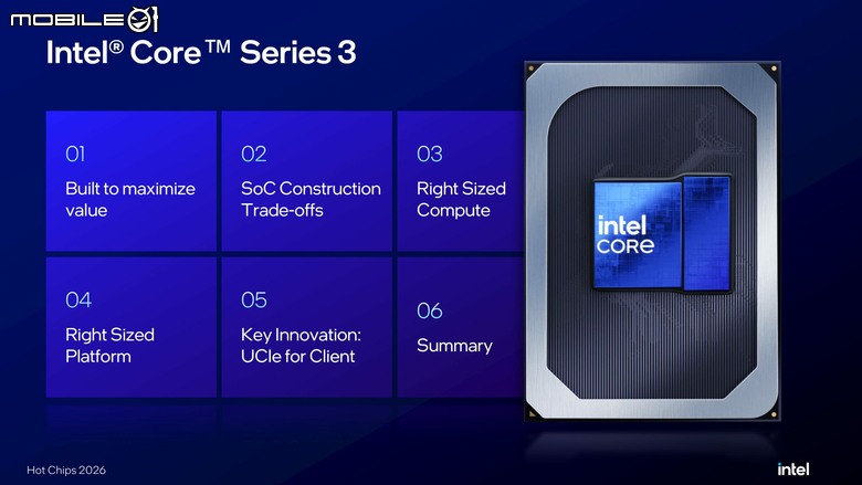 Intel 在 Hot Chips 大會上揭露更多 Core Series 3 處理器最佳化設計 以精簡設計抵抗 PC 漲價潮!
