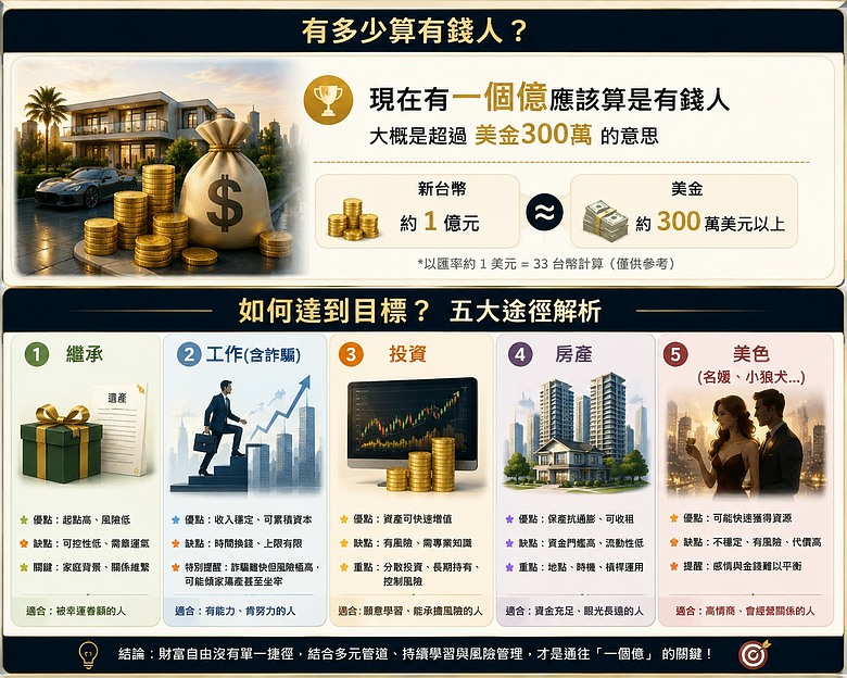 有多少算有錢人？
