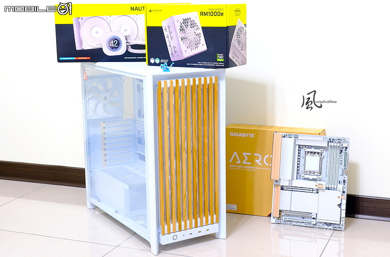 白色木紋新風格：X870E AERO X3D WOOD搭FRAME 5000D WOOD RS實測