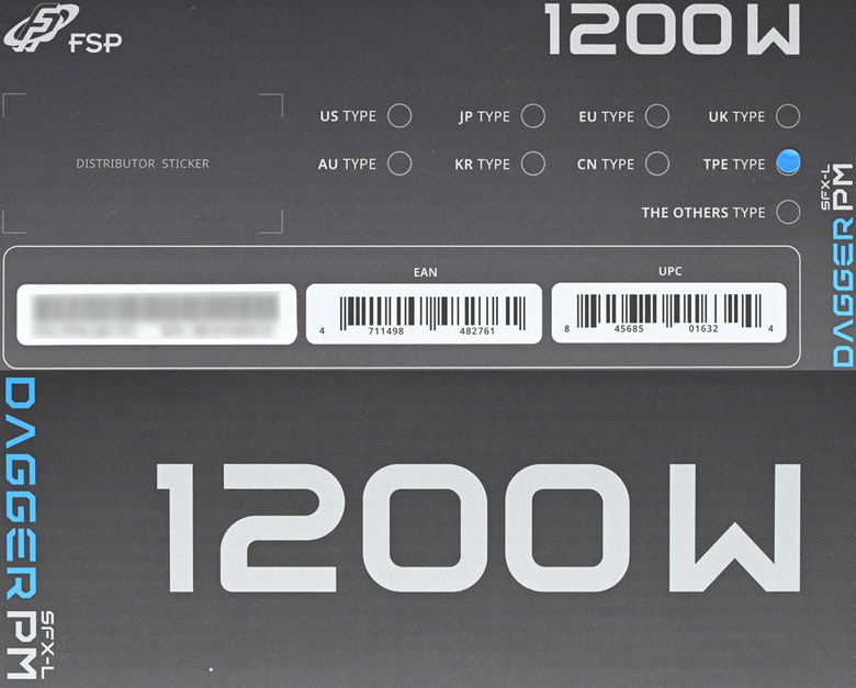 點我看大圖 FSP DAGGER PM 1200W白金全模組SFX-L電源開箱
