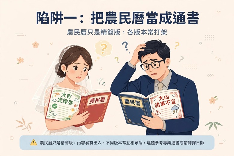 【備婚避坑】自己查農民曆選結婚日子行不行？拆解擇日三大 DIY 陷阱（一）