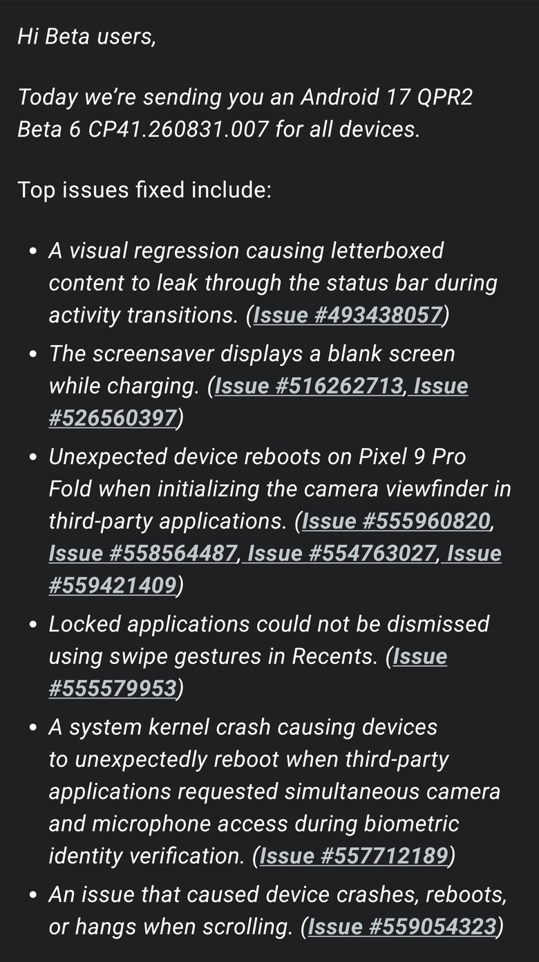 [ Android 17 QPR2 Beta 6 OTA ]