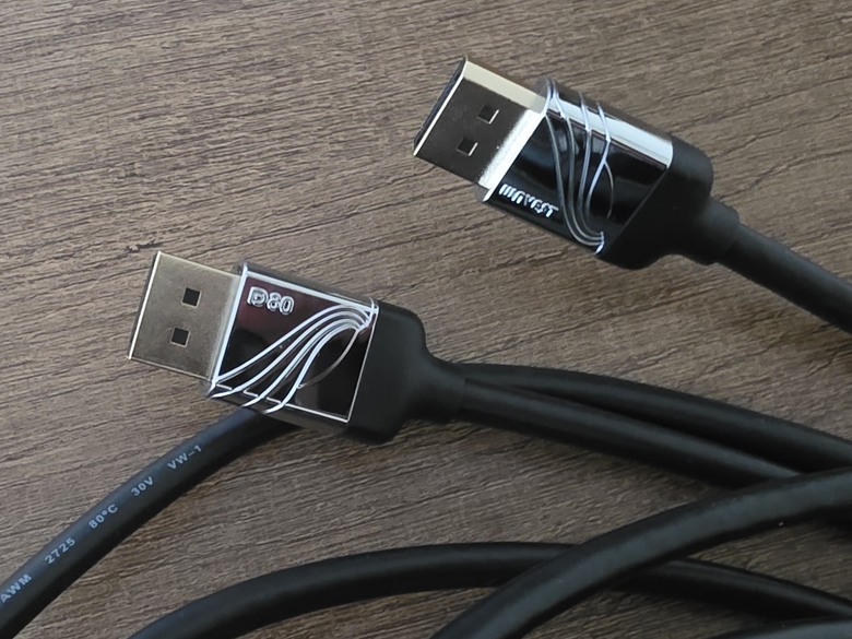 WAVESPLITTER威世波 DisplayPort 2.1 DP80(型號：WST-CDP006) / DP40(型號：WST-CDP003) 公 to 公 傳輸線，一步到位打造你的極致視覺體驗