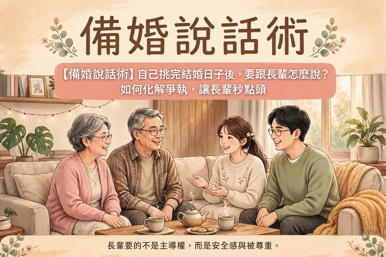 【備婚說話術】自己挑完結婚日子後，要跟長輩怎麼說? 如何化解爭執，讓長輩秒點頭