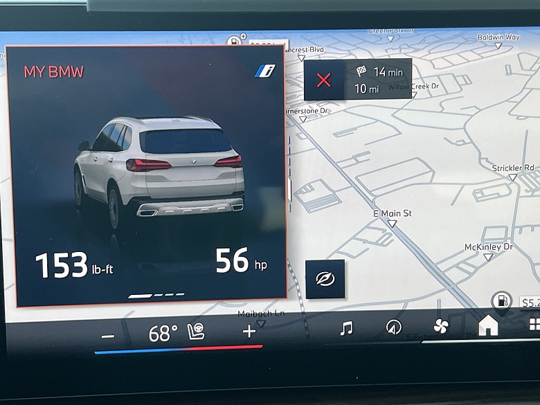 BMW螢幕上可以顯示即時馬力與扭力數值