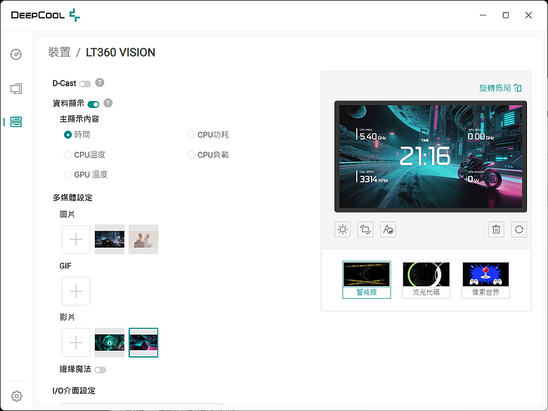 4.5吋大螢幕 AIO 九州風神 LT360 VISION ARGB