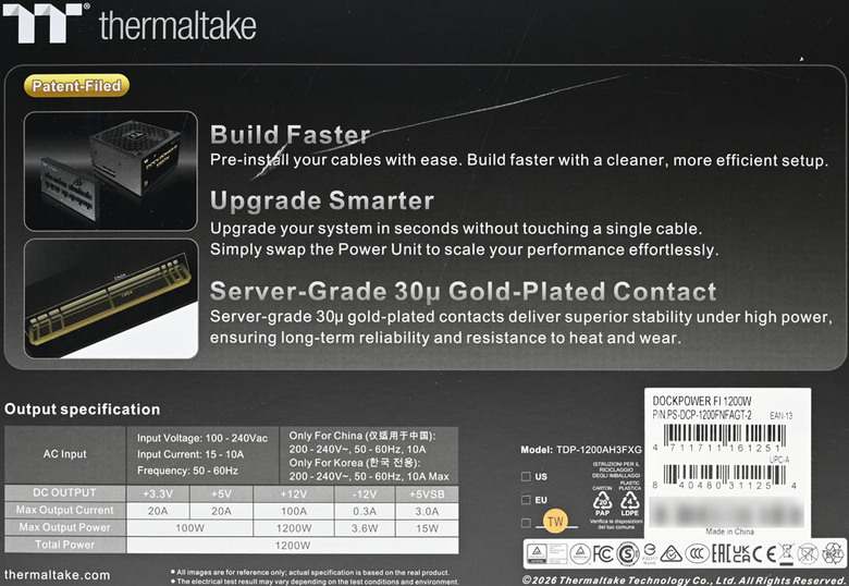 點我看大圖 Thermaltake DOCKPOWER FI 1200W金牌全模組電源開箱