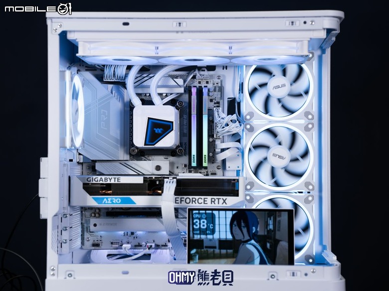 TT ST360 Ultra ARGB Sync 水冷散熱器 翻轉大螢幕+側出水管