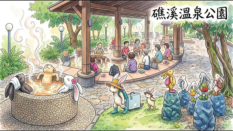 【礁溪♨️溫泉公園】《走進繪本裡的溫泉🌳森林 》#安哥遊蹤