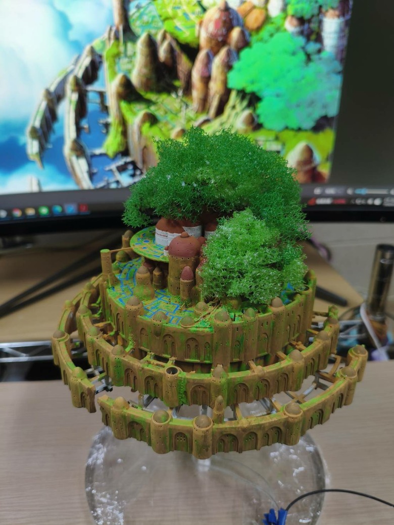 【心得&模型分享】光固化3D列印機購買前的公開說明書「天空之城」