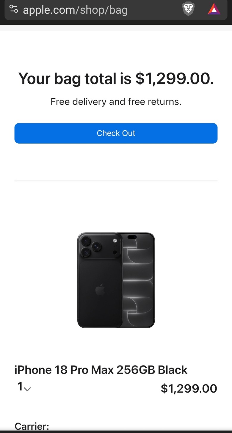 IPhone18 ProMax美國APPLE Store賣價？