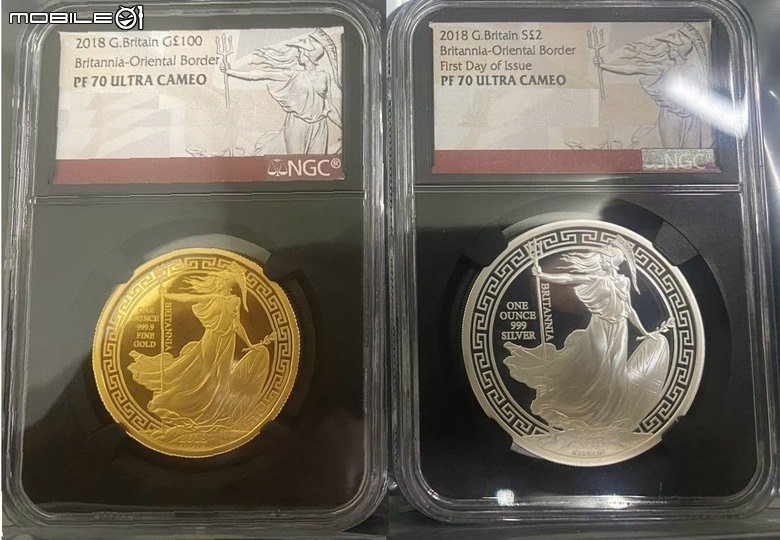 【分享開箱】2018 Great Britain Royal Mint Britannia Oriental Border 1 oz Proof Gold Coin PF70UC & Silver Coin PF70UC FDI 英國皇家鑄幣廠不列顛女神東方邊境一盎司精鑄金銀幣