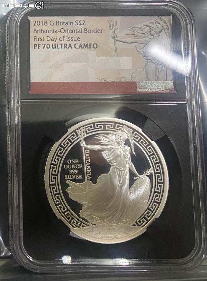 點我看大圖 【分享開箱】2018 Great Britain Royal Mint Britannia Oriental Border 1 oz Proof Gold Coin PF70UC & Silver Coin PF70UC FDI 英國皇家鑄幣廠不列顛女神東方邊境一盎司精鑄金銀幣