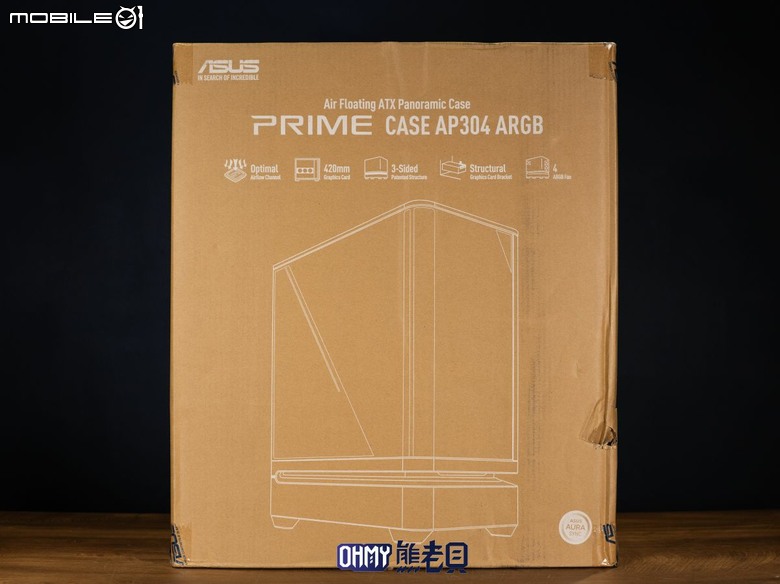 華碩 Prime AP304 ARGB 懸浮感海景機殼