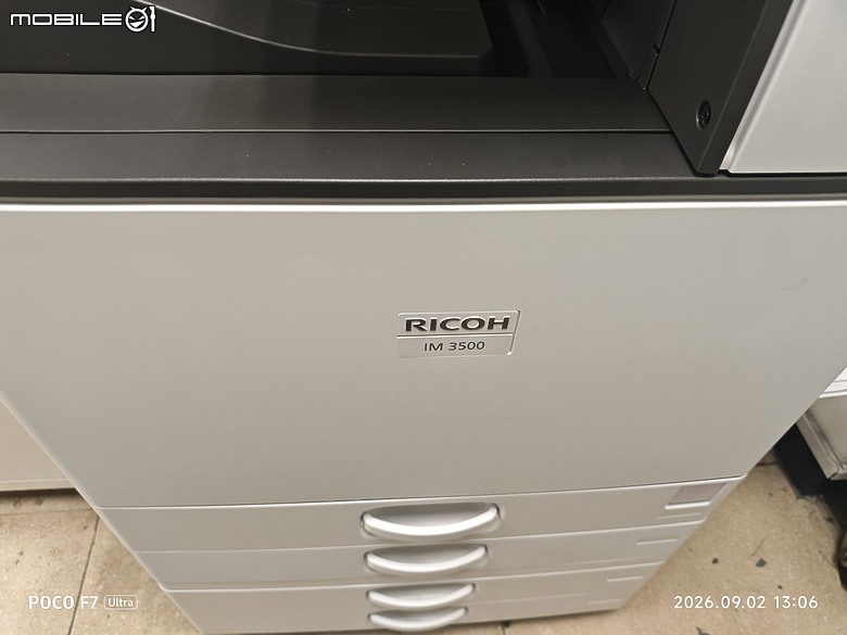 再次分享，RICOH IM 3500全新機。裝機