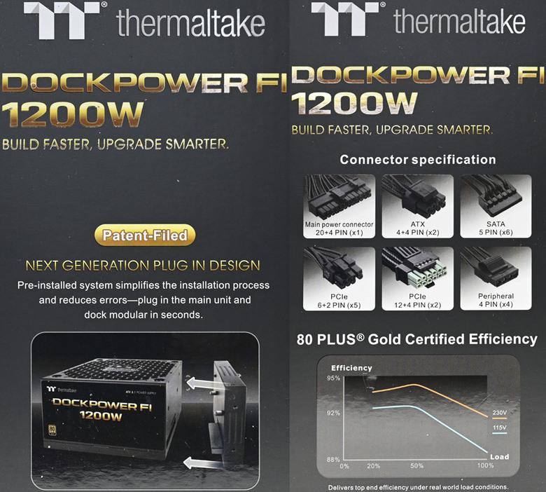 點我看大圖 Thermaltake DOCKPOWER FI 1200W金牌全模組電源開箱