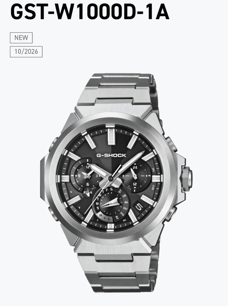 卡西歐新推出g-shock gst-w1000