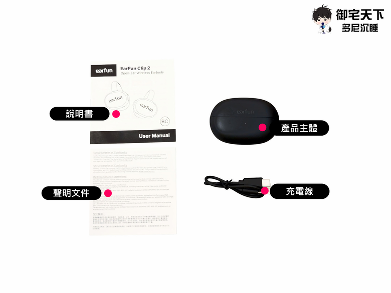 開箱|Earfun Clip 2 開放式耳夾藍牙耳機 - 親民價位又有規格配置,超好戴氣傳導耳夾式之作!